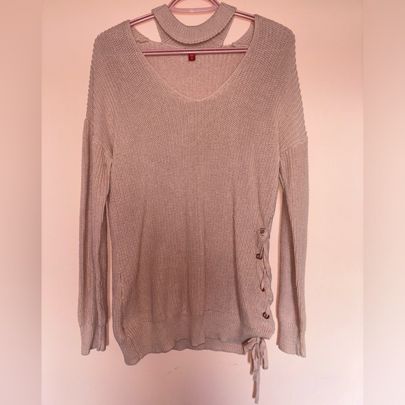 GUESS Blush-Pink Knit Sweater - Picture 1 of 3